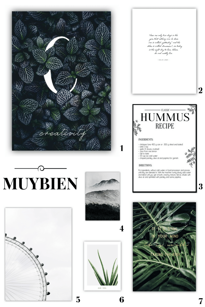 plakaty skandynawskie minimalistyczne botaniczne 
