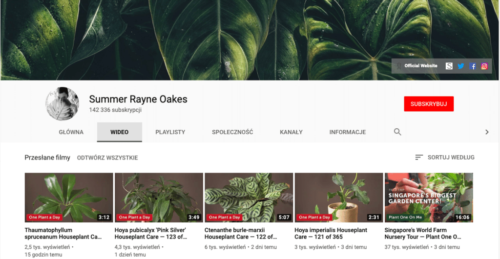 filmy na youtube o roślinach