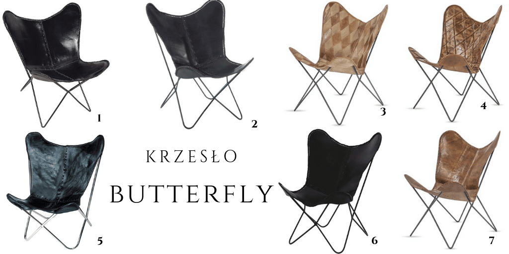nowoczesny czarny fotel butterfly gdzie kupić