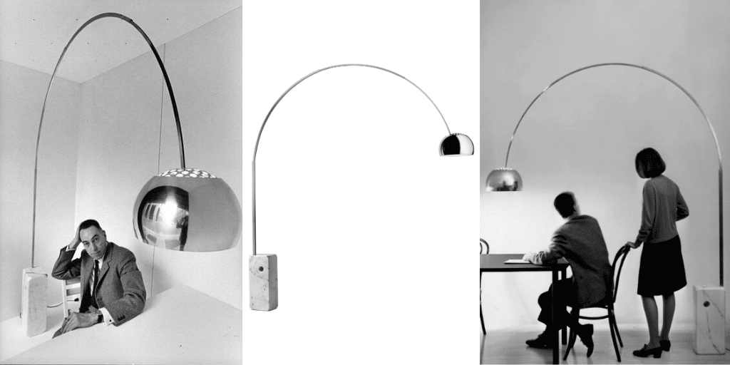 Achille Castiglioni Pier Giacomo włoska ikona designu lampa arco