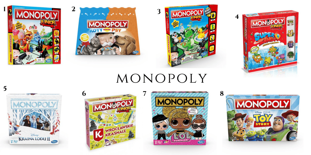 monopoly junior z bajkami dla dzieci 