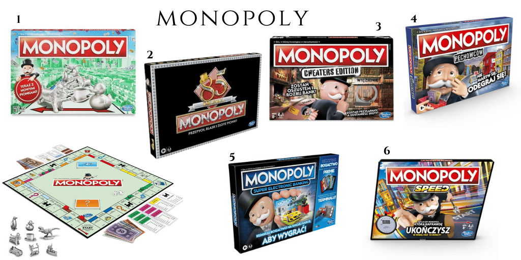 monopoly kultowe gry planszowe najlepsze wydania 