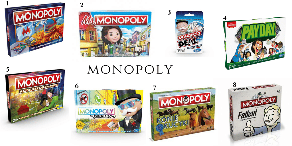 monopoly wydania specjalne konie i kucyki kosmos dla kobiet 