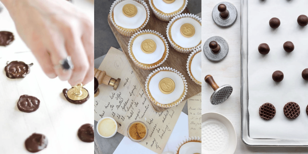 monety z czekolady na ciasteczkach muffinach 