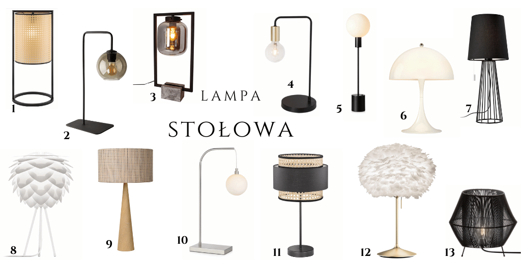 nowoczesna minimalistyczna lampka do postawienia na konsoli szafce w salonie lampy.pl