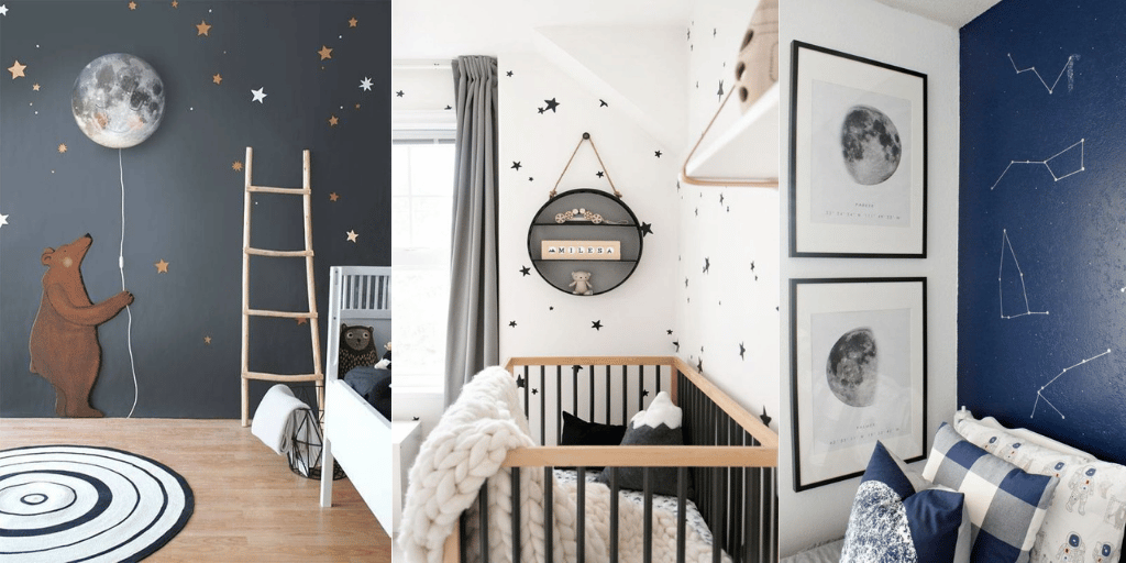 tapeta z gwiazdami w pokoju dziecka 