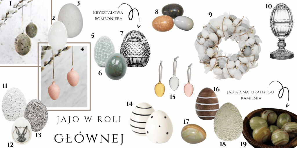 jajka kamienne do ozdoby gdzie kupić dekoracje na Wielkanoc 