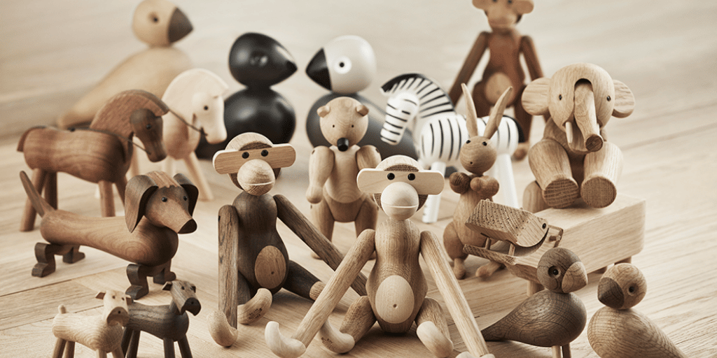 zabawki z drewna dla dzieci zwierzęta z ruchomymi elementami 