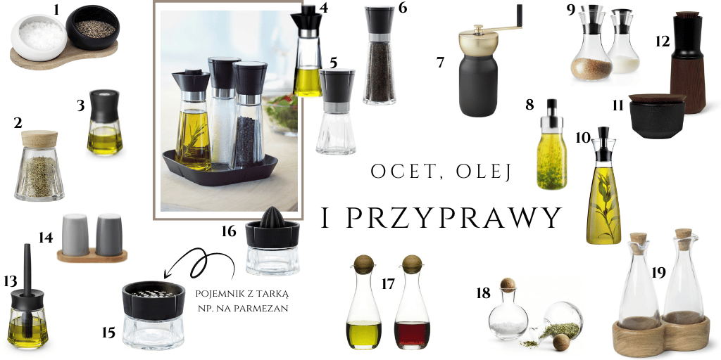 praktyczne akcesoria kuchenne na olej ocet i oliwę Deco Skład 
