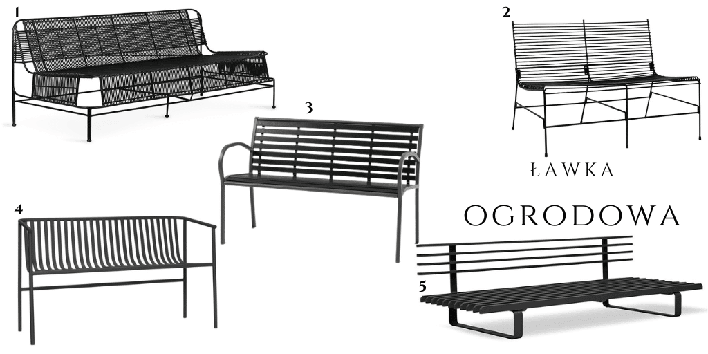 prosta minimalistyczna nowoczesna ławka na zewnątrz gdzie kupić 