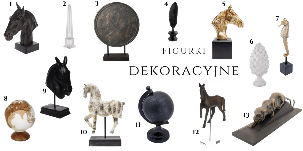 eleganckie figurki dekoracyjne do gabinetu czarne duża moneta z brązu rzeźba koń głowa konia figurka lew 
