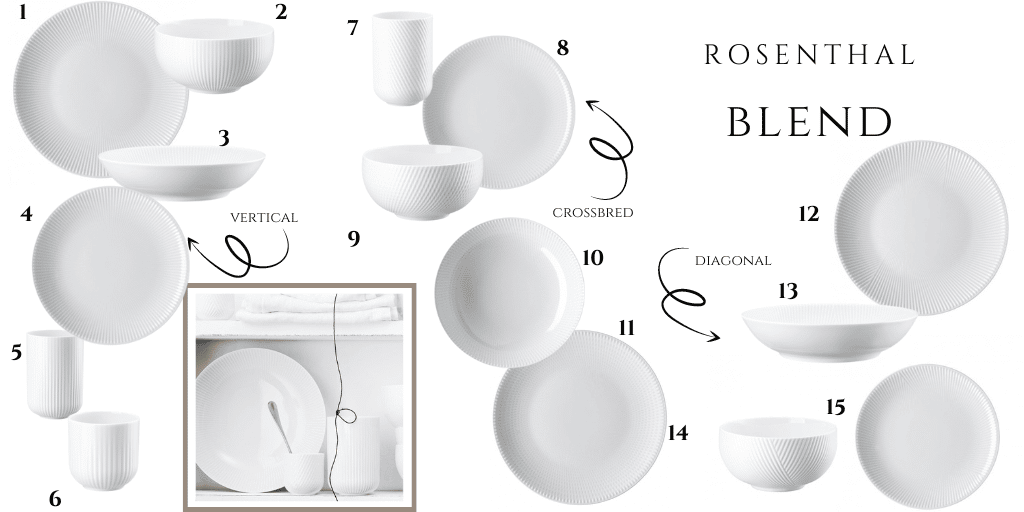 rosenthal blend mniej znane zestawy rosenthal porcelana ze żłobieniem 
