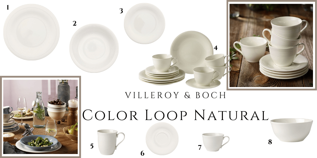 tania biała zastawa stołowa Villeroy&Boch Color Loop Natural prosty serwis z porcelany nowoczesny 